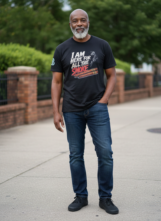 “I am Here for All the Smoke” Dri fit tee