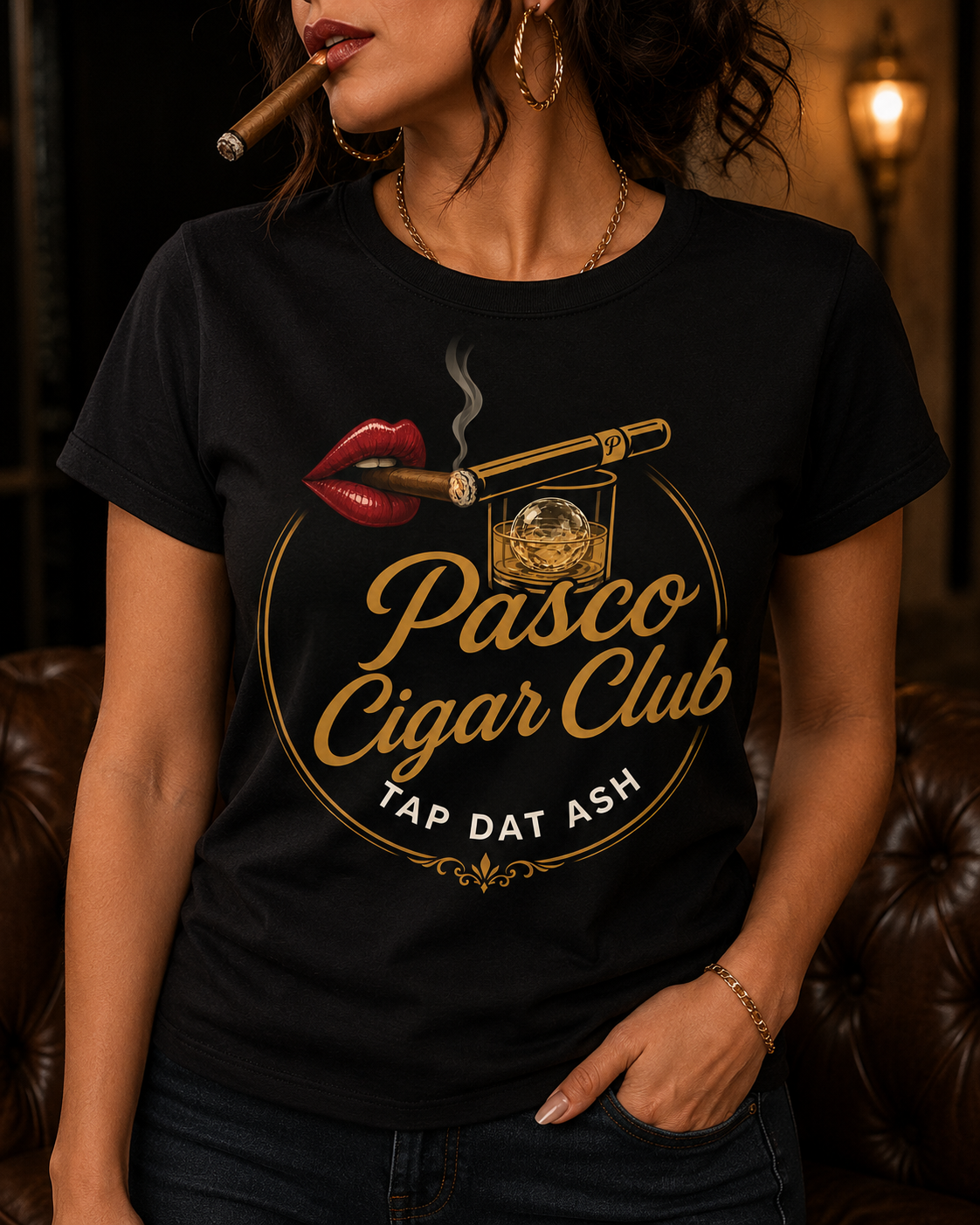 Pasco Cigar Club ladies tee