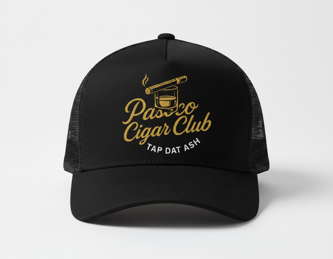 Black Trucker Snap Back